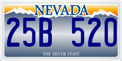 NV license plate 25B520