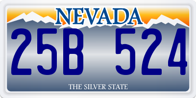 NV license plate 25B524