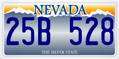 NV license plate 25B528