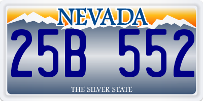 NV license plate 25B552