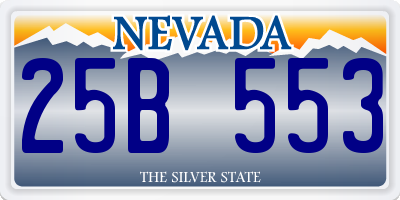 NV license plate 25B553