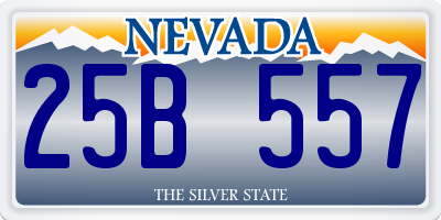 NV license plate 25B557