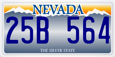 NV license plate 25B564