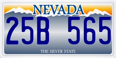 NV license plate 25B565