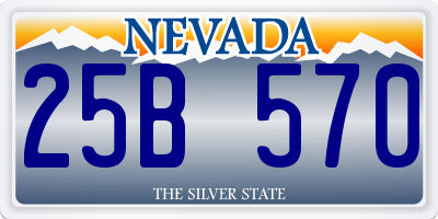 NV license plate 25B570