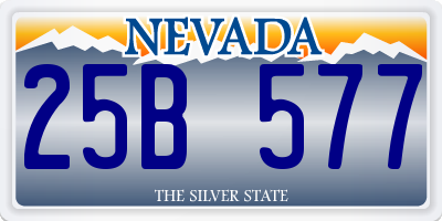NV license plate 25B577