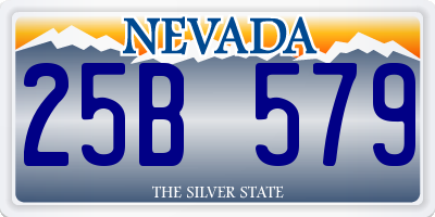 NV license plate 25B579