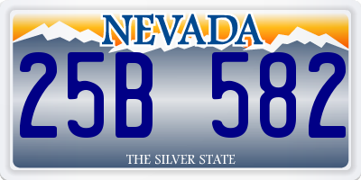 NV license plate 25B582