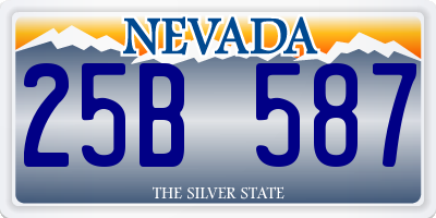 NV license plate 25B587