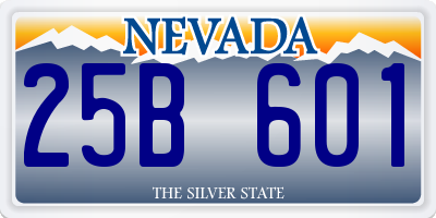 NV license plate 25B601