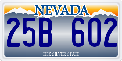 NV license plate 25B602