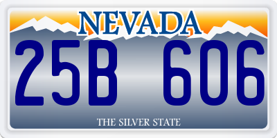 NV license plate 25B606