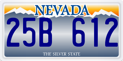 NV license plate 25B612