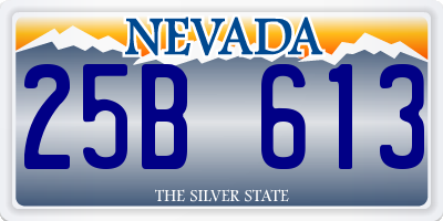 NV license plate 25B613