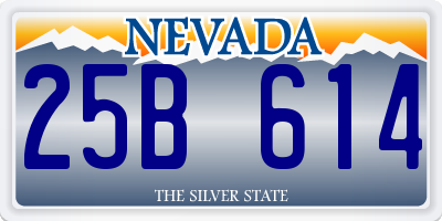 NV license plate 25B614