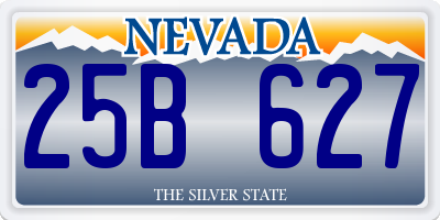 NV license plate 25B627