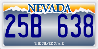 NV license plate 25B638