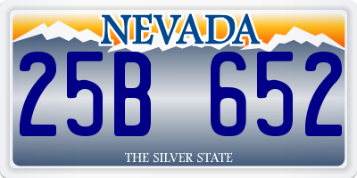 NV license plate 25B652