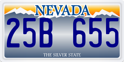NV license plate 25B655