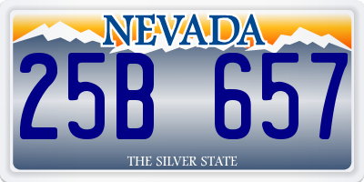 NV license plate 25B657