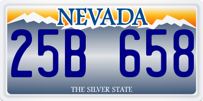 NV license plate 25B658