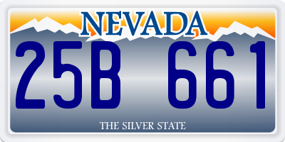 NV license plate 25B661