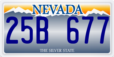 NV license plate 25B677