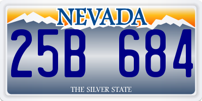 NV license plate 25B684