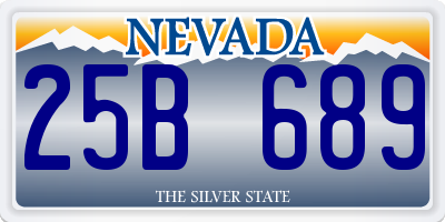 NV license plate 25B689