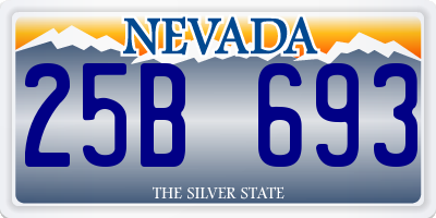 NV license plate 25B693