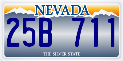 NV license plate 25B711