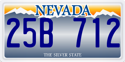 NV license plate 25B712