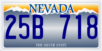 NV license plate 25B718