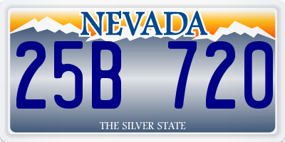 NV license plate 25B720