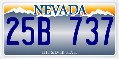 NV license plate 25B737