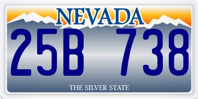 NV license plate 25B738