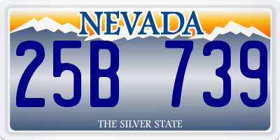 NV license plate 25B739