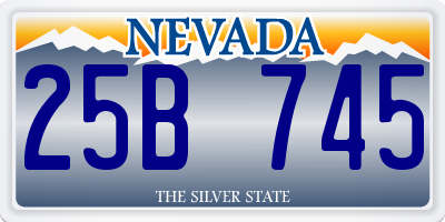 NV license plate 25B745