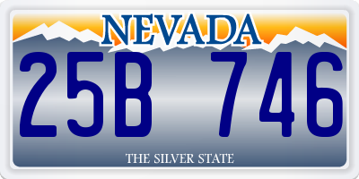 NV license plate 25B746