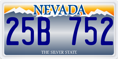 NV license plate 25B752