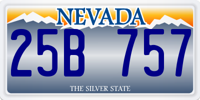 NV license plate 25B757