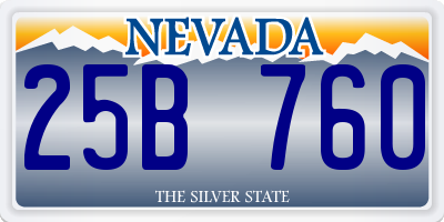 NV license plate 25B760