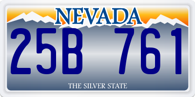 NV license plate 25B761