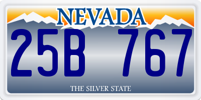 NV license plate 25B767