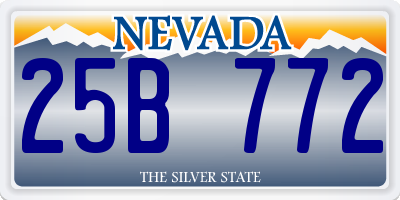NV license plate 25B772
