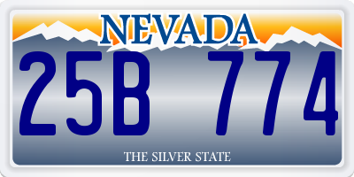 NV license plate 25B774