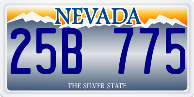 NV license plate 25B775