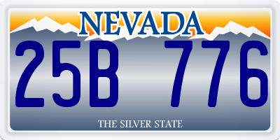 NV license plate 25B776