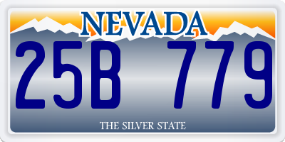 NV license plate 25B779