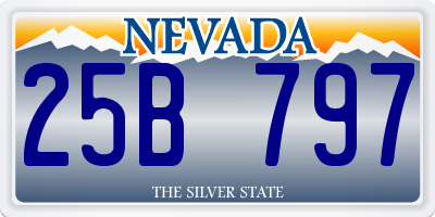 NV license plate 25B797
